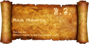 Mauk Huberta névjegykártya